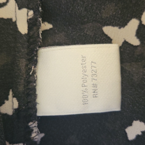EUC, LC Lauren Conrad Butterfly Blouse, S, Black/white color - Picture 11 of 12